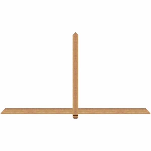 Ekena Millwork Eugene Smooth Timber Gable Bracket, Western Red Cedar, 96"W x 52"H x 1 1/2"D x 3 1/2"F, 13/12 Pitch GBW096X52X0204EUG00SWR - main